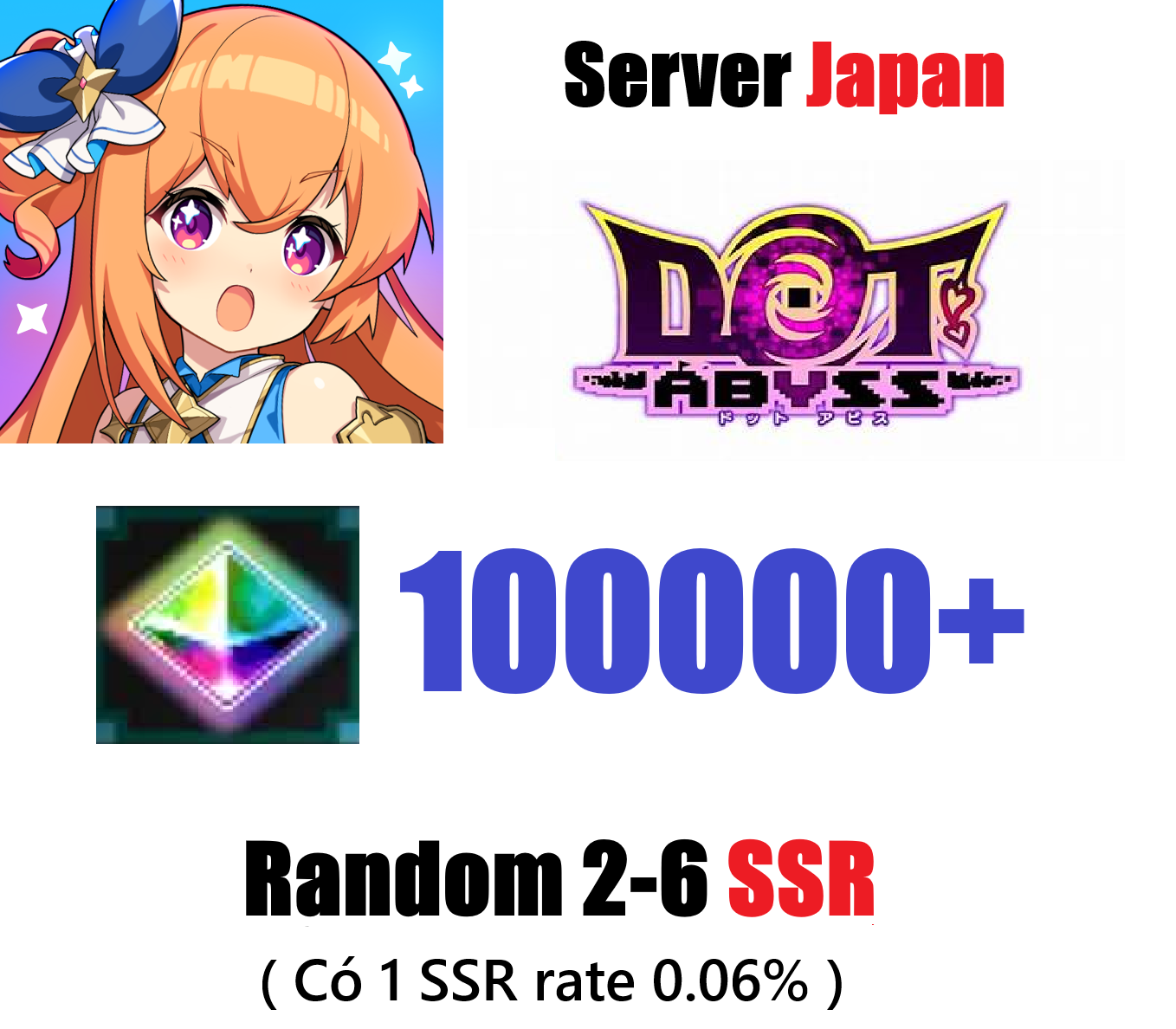 [ Japan ] Dot Abyss 100000 Gem...
