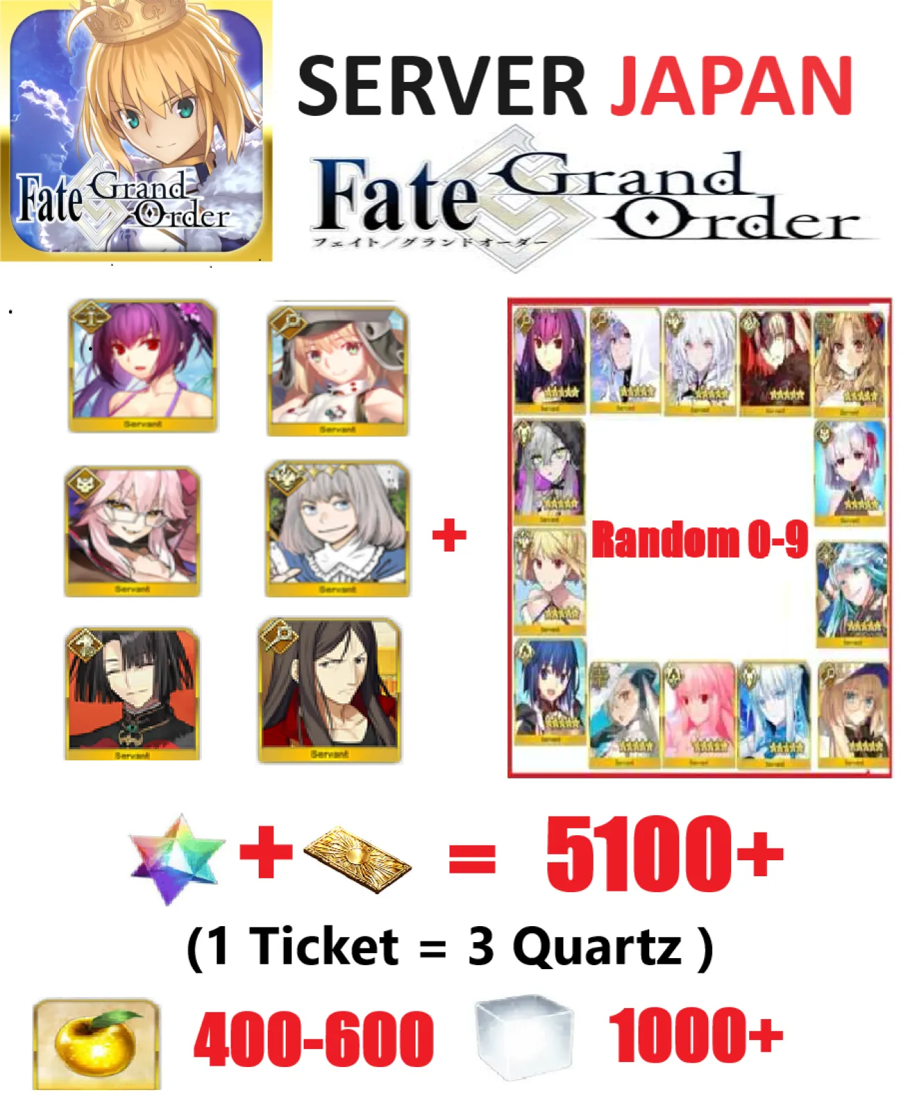 [ JP ] FGO END 5 xe + 5100 quạ...