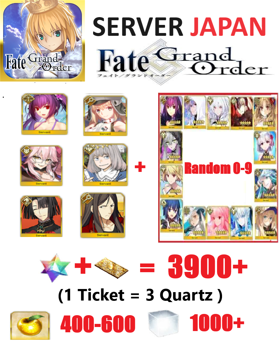 [ JP ] FGO END 5 xe + 3900 quạ...